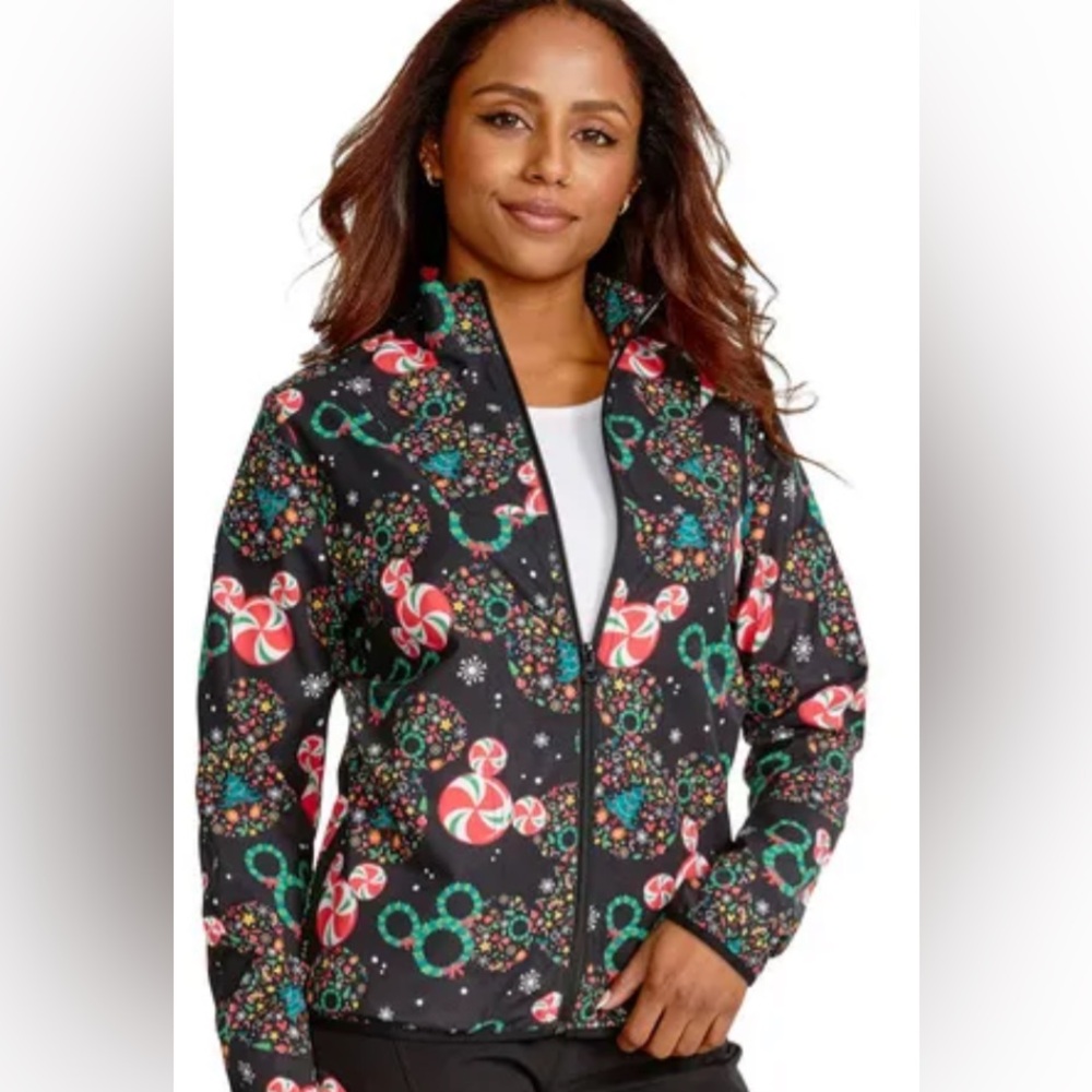 Disney toonuniform Christmas scrub jacket